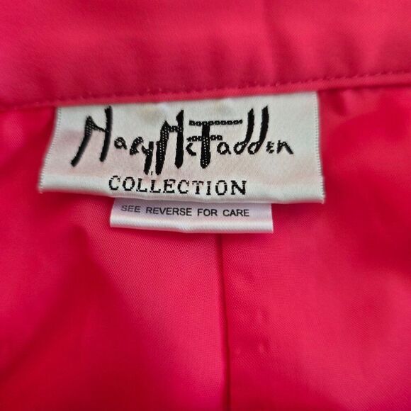 Mary McFadden Collection Dress Pants Womens Sz 8 Pink Vtg 90s Y2K High Waisted - Picture 10 of 12